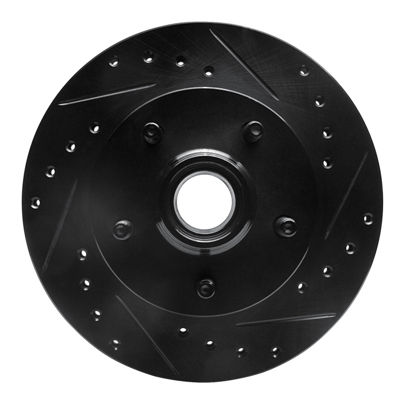 Ford Ranger Brake Rotor (1) - Front Right - R1 Concepts - Drilled & Slotted - Black - `98-`02
